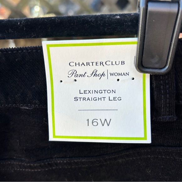 Charter Club Black Lexington Corduroy Plus Jeans 16W NWT - Picture 3 of 6